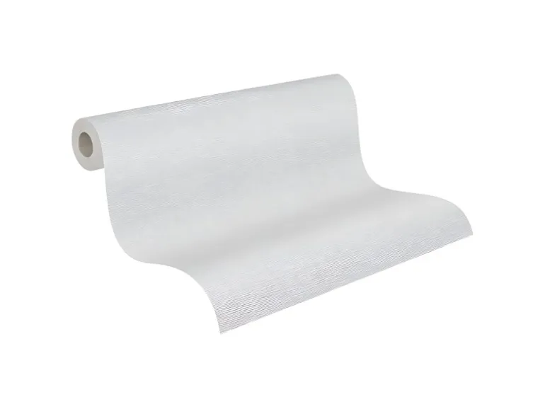 PROFHOME 251312-GU Textiloptik Tapete Struktur Matt Weiß 1,06 m x 25,00 m 26,50 m2 Weiß