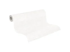 PROFHOME 250612-GU Textiloptik Tapete Struktur Matt Weiß 1,06 m x 25,00 m 26,50 m2 Weiß