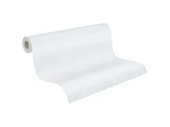 PROFHOME 935281-GU Textiloptik Tapete Struktur Matt Weiß 1,06 m x 25,00 m 26,50 m2 Weiß