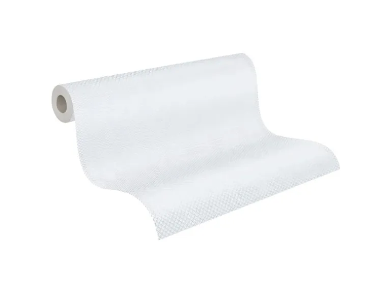 PROFHOME 935281-GU Textiloptik Tapete Struktur Matt Weiß 1,06 m x 25,00 m 26,50 m2 Weiß