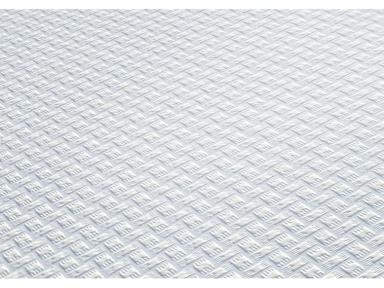 PROFHOME 935281-GU Textiloptik Tapete Struktur Matt Weiß 1,06 m x 25,00 m 26,50 m2 Weiß