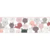 PROFHOME 403741-GU Tiermotiv Tapete Kindertapete Matt Rosa Grau Weiß 0,75 m2 0,15 m x 5,00 m 0,75 m2 Rosa