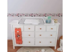 PROFHOME 403741-GU Tiermotiv Tapete Kindertapete Matt Rosa Grau Weiß 0,75 m2 0,15 m x 5,00 m 0,75 m2 Rosa