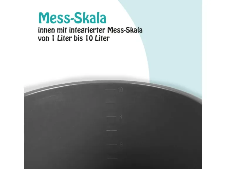 ProHome Eimer Inkl. Metallbügel Anthrazit 10 Liter 1er Pack