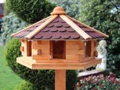 Promadino Vogelhaus Knusperhäuschen imprägniertes Kiefernholz Ø 59 cm Höhe 38 cm