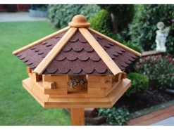 Promadino Vogelhaus Knusperhäuschen imprägniertes Kiefernholz Ø 59 cm Höhe 38 cm