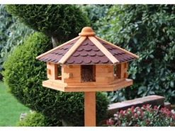 Promadino Vogelhaus Knusperhäuschen imprägniertes Kiefernholz Ø 59 cm Höhe 38 cm