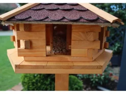 Promadino Vogelhaus Knusperhäuschen imprägniertes Kiefernholz Ø 59 cm Höhe 38 cm