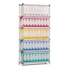 PROREGAL Aktenregal HxBxT 200 x 100 x 34 cm 6 Ebenen Spanplatten-Fachboden Fachlast 60 kg Bis Zu 66 Archivordnern mit Hebel Lichtblau-Lichtgrau
