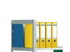 PROREGAL Aktenregal Schraubsystem Grundregal HxBxT 185 x 75 x 60 cm 5 Ebenen Fachlast 90 kg Ohne Deckboden Beidseitig Nutzbar Verzinkt