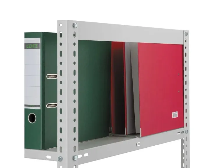 PROREGAL Aktenregal Schraubsystem Grundregal HxBxT 185 x 100 x 60 cm 5 Ebenen Fachlast 90 kg Ohne Deckboden Beidseitig Nutzbar Lichtgrau