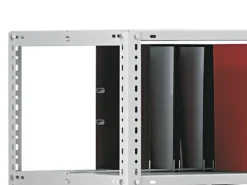 PROREGAL Aktenregal Schraubsystem Grundregal HxBxT 255 x 75 x 60 cm 8 Ebenen Fachlast 90 kg Mit Deckboden Beidseitig Nutzbar Lichtgrau