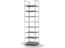 PROREGAL Aktenregal Schraubsystem Grundregal HxBxT 290 x 75 x 60 cm 8 Ebenen Fachlast 90 kg Ohne Deckboden Beidseitig Nutzbar Verzinkt