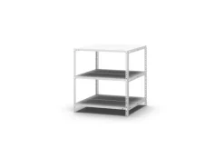 PROREGAL Aktenregal Schraubsystem Grundregal HxBxT 80 x 75 x 60 cm 3 Ebenen Fachlast 90 kg Mit Deckboden Beidseitig Nutzbar Lichtgrau