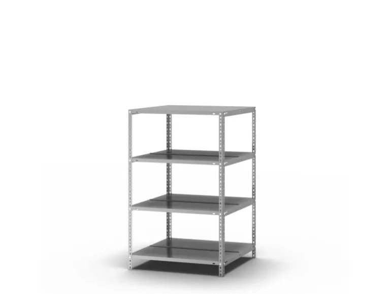 PROREGAL Aktenregal Schraubsystem Grundregal HxBxT 115 x 75 x 60 cm 4 Ebenen Fachlast 90 kg Mit Deckboden Beidseitig Nutzbar Verzinkt