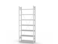 PROREGAL Aktenregal Stecksystem T-Profil Grundregal HxBxT 235 x 100 x 30 cm 7 Ebenen Fachlast 60 kg Einseitig Nutzbar Lichtgrau