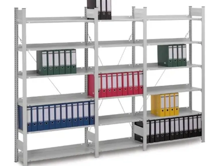 PROREGAL Aktenregal Stecksystem T-Profil Grundregal HxBxT 175 x 100 x 30 cm 5 Ebenen Fachlast 60 kg Einseitig Nutzbar Lichtgrau