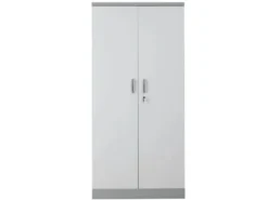 PROREGAL Aktenschrank Beetle 4 Fachböden HxBxT 195 x 92 x 42 cm Grau & Weiß