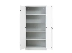 PROREGAL Aktenschrank Beetle 4 Fachböden HxBxT 195 x 92 x 42 cm Grau & Weiß