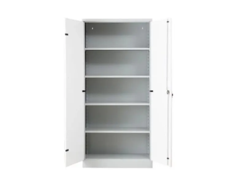 PROREGAL Aktenschrank Beetle 4 Fachböden HxBxT 195 x 92 x 42 cm Grau & Weiß