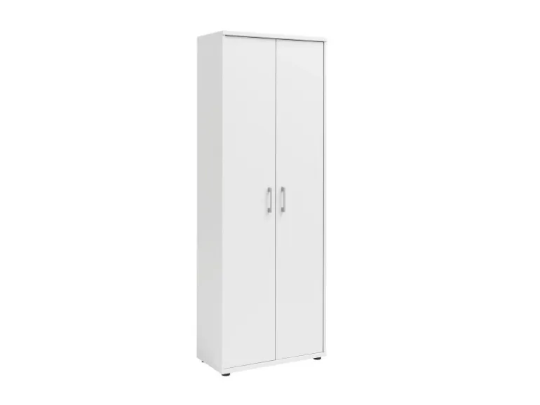 PROREGAL Aktenschrank Tiger XL HxBxT 182 x 65 x 34 cm 5 Fächern & 2 Flügeltüren Weiß