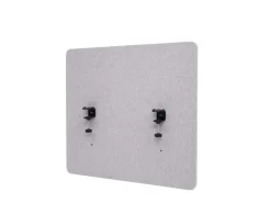 Proregal Akustik-Tischtrennwand HxBxT 60x65x2 cm Doppelwandig Stoff Grau Büro-Sichtschutz Schreibtisch Pinnwand