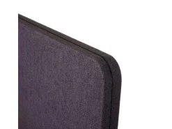 Proregal Akustik-Tischtrennwand HxBxT 60x65x2 cm Doppelwandig Stoff Braun-Grau Büro-Sichtschutz Schreibtisch Pinnwand