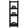 PROREGAL All Black Series Schwerlastregal Ragnar für Gesamtlast 500 kg HxBxT 150 x 45 x 45 cm Matt Schwarz Kellerregal Steckregal Garagenregal