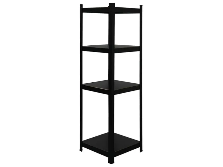 PROREGAL All Black Series Schwerlastregal Ragnar für Gesamtlast 500 kg HxBxT 150 x 45 x 45 cm Matt Schwarz Kellerregal Steckregal Garagenregal