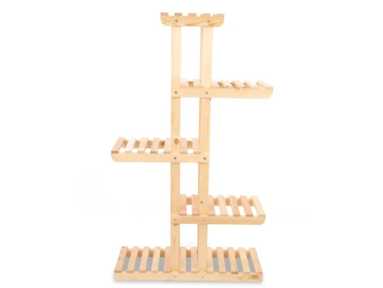 PROREGAL Blümenstande FLORACK HxBxT 117x68x25cm 6 Ablagen Kieferholz Natur