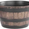 PROREGAL Blumentopf Holz-effekt, 39x28cm, Gold