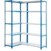 PROREGAL Eckregal Metal Shark HxBxT 180 x 90 x 30 cm Fachlast 80 kg Blau