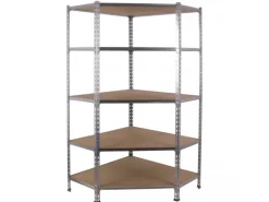 PROREGAL Eckregal Muli HxBxT 180 x 90 x 40 cm 5 Fachböden Fachlast 200 kg Verzinkt