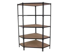 PROREGAL Eckregal Muli HxBxT 180 x 90 x 30 cm 5 Fachböden Fachlast 200 kg Anthrazit