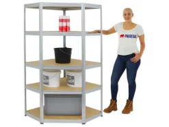 PROREGAL Eckregal Slim Elephant HxBxT 180 x 90 x 45 cm Fachlast 250 kg Verzinkt
