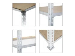 PROREGAL Eckregal Small Muli HxBxT 90 x 90 x 30 cm 3 Fachböden Fachlast 200 kg Verzinkt