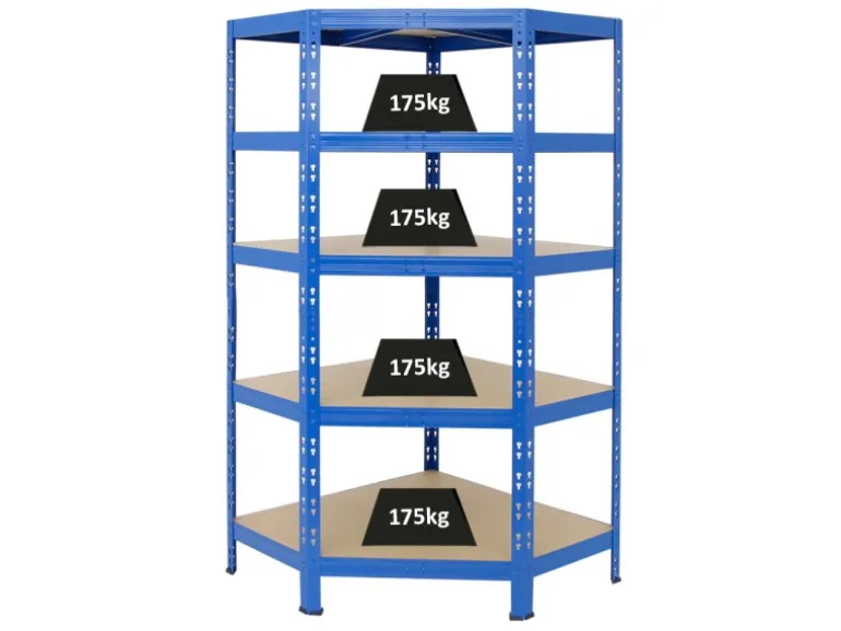 PROREGAL Eckregal Tiger HxBxT 180 x 90 x 45 cm Fachlast 175 kg Blau