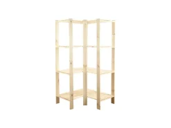 PROREGAL Eckregal Woodland HxBxT 166,4 x 85 x 50 cm Fachlast 120 kg 5 Fachboden Kiefernholz Natur