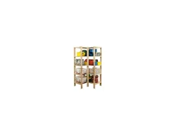 PROREGAL Eckregal Woodland HxBxT 166,4 x 85 x 50 cm Fachlast 120 kg 5 Fachboden Kiefernholz Natur