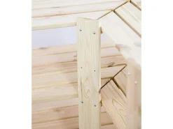 PROREGAL Eckregal Woodland HxBxT 166,4 x 85 x 50 cm Fachlast 120 kg 5 Fachboden Kiefernholz Natur