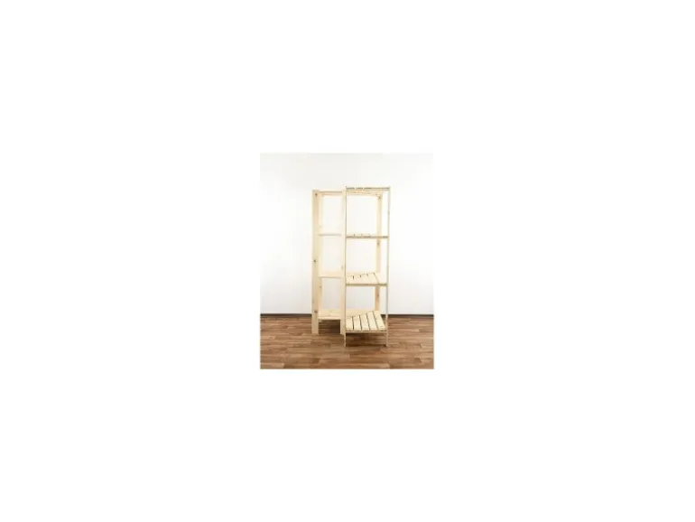 PROREGAL Eckregal Woodland HxBxT 166,4 x 85 x 50 cm Fachlast 120 kg 4 Fachboden Kiefernholz Natur