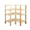 PROREGAL Eckregal Woodland HxBxT 115 x 85 x 50 cm Fachlast 120 kg 4 Fachboden Kiefernholz Natur