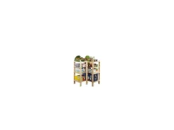 PROREGAL Eckregal Woodland HxBxT 115 x 85 x 50 cm Fachlast 120 kg 4 Fachboden Kiefernholz Natur