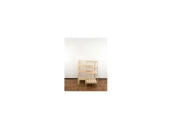 PROREGAL Eckregal Woodland HxBxT 115 x 85 x 50 cm Fachlast 120 kg 4 Fachboden Kiefernholz Natur