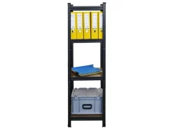 PROREGAL 2er Vintage Series Schwerlastregal Ragnar Set HxBxT 150x45x45cm Fachlast 100kg Vintagebraun-Schwarz