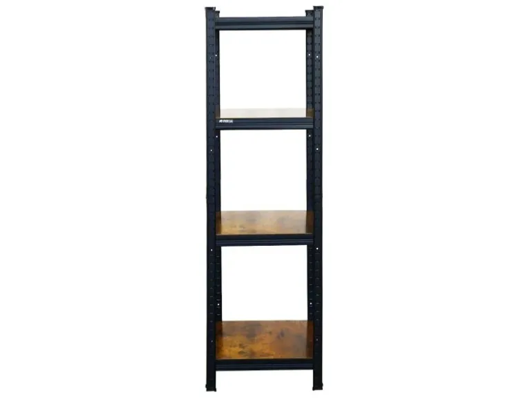 PROREGAL 2er Vintage Series Schwerlastregal Ragnar Set HxBxT 150x45x45cm Fachlast 100kg Vintagebraun-Schwarz
