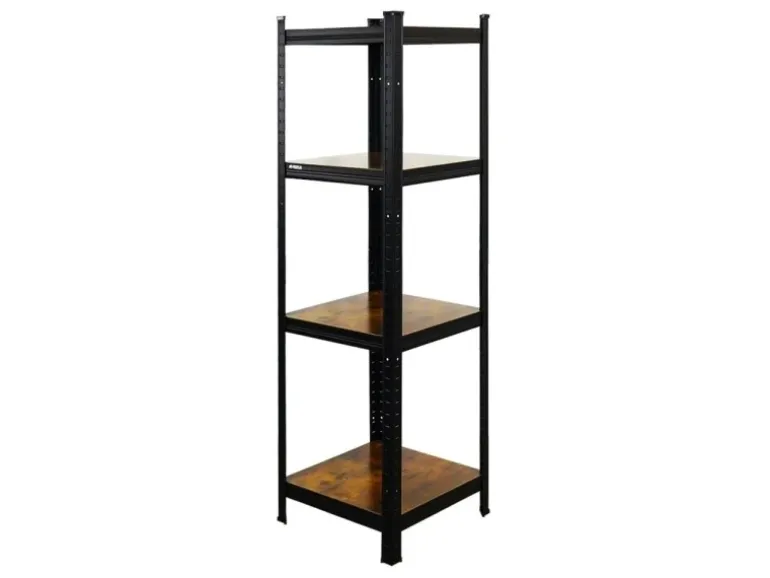 PROREGAL 2er Vintage Series Schwerlastregal Ragnar Set HxBxT 150x45x45cm Fachlast 100kg Vintagebraun-Schwarz
