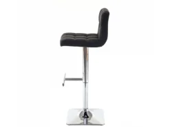 PROREGAL 2er-Set Barhocker Gepolstert Und Höhenverstellbar Mit Lehne Sitzhöhe 63-84cm Mit Lehne Drehbar Stoff/Textil Dunkelgrau Chromfuß Barstuhl