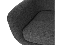 PROREGAL 2er-Set Barhocker Oslo Mit Lehne Sitzhöhe 79cm Textil Dunkelgrau Barstuhl Tresenhocker