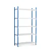 PROREGAL Fachbodenregal Maximus Pro HxBxT 220 x 125 x 60 cm 5 Ebenen Offener Fachboden Fachlast 248 kg Lichtblau-Lichtgrau